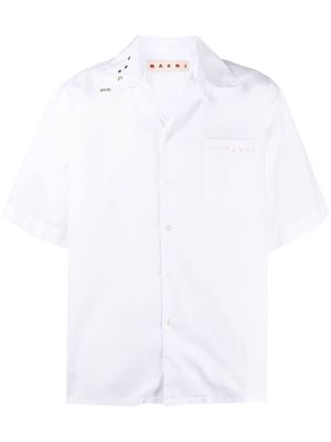 Marni Embroidered Bowling shirt - White