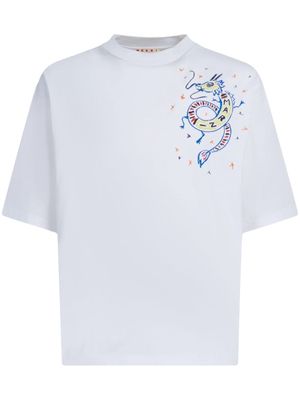 Marni embroidered cotton T-shirt - White