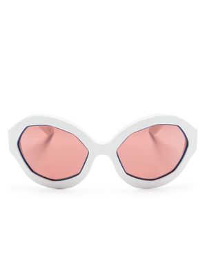 Marni Eyewear Cumulus Cloud oval-frame sunglasses - White