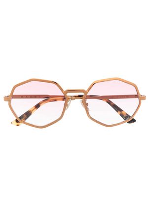 Marni Eyewear geometric-frame detail sunglasses - Pink