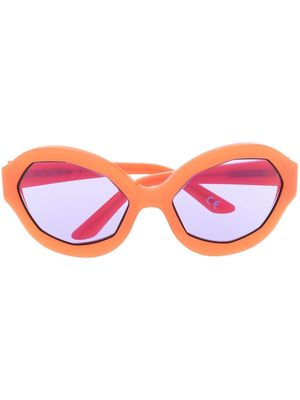 Marni Eyewear geometric-frame tinted sunglasses - Orange