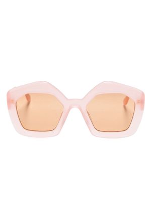 Marni Eyewear Laughing Waters oversize-frame sunglasses - Pink