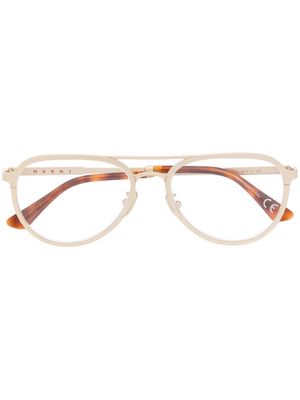 Marni Eyewear round-frame glasses - Gold