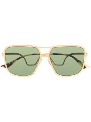 Marni Eyewear tinted-lenses pilot-frame sunglasses - Gold