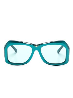Marni Eyewear Tiznit logo-print sunglasses - Blue