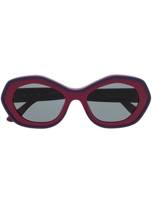 Marni Eyewear YAL pentagonal sunglasses - Purple