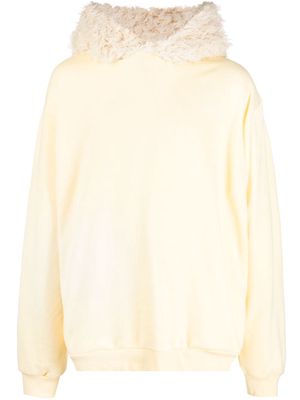 Marni faux-fur cotton hoodie - Yellow