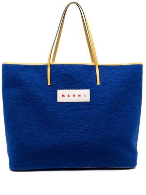 Marni felted reversible tote bag - Blue