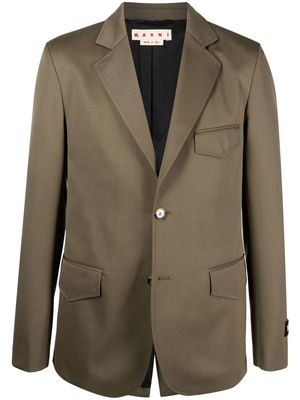 Marni fitted single-breasted button blazer - Green