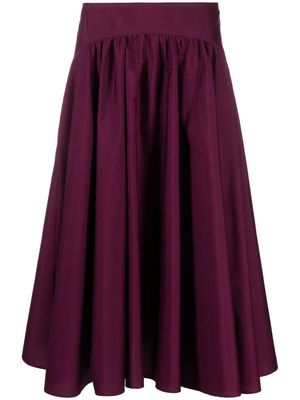 Marni flared cotton midi skirt - Purple