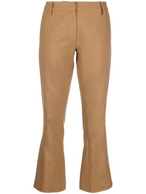 Marni flared cropped trousers - Neutrals