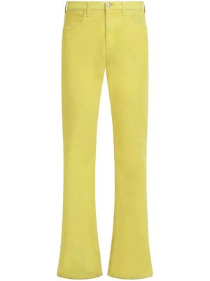 Marni flared twill trousers - Yellow