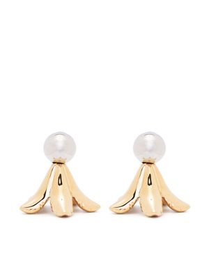 Marni floral mirrored drop earrings - Gold