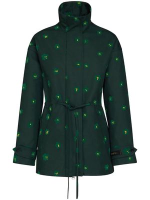 Marni floral-print cotton jacket - Green