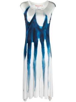 Marni floral-print midi dress - Blue
