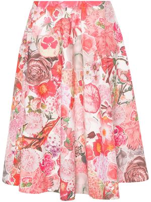Marni floral-print midi skirt - Pink