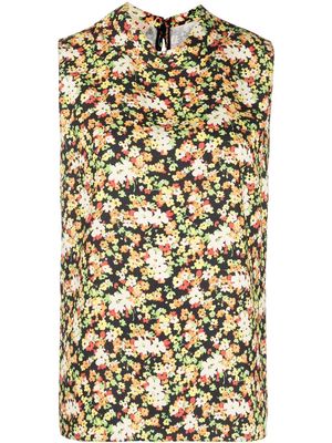 Marni floral-print sleeveless top - Black