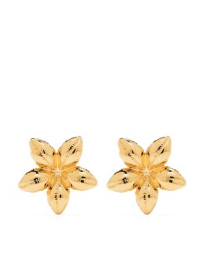 Marni floral-shaped polished earrings - Gold