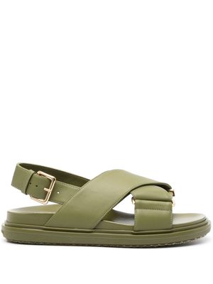 Marni Fussbet leather sandals - Green
