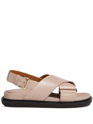 Marni Fussbet leather sandals - Neutrals