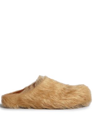 Marni Fussbet Sabot calf-hair slippers - Neutrals