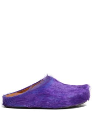 Marni Fussbet Sabot calf-hair slippers - Purple