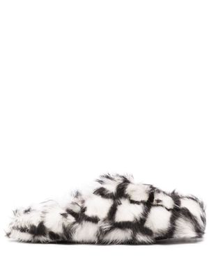 Marni Fussbet Sabot patterned slippers - White