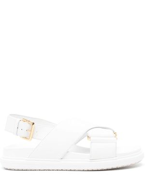Marni Fussbett leather sandals - White