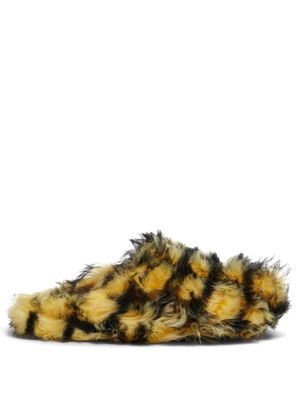 Marni Fussbett Sabot leather slippers - Yellow