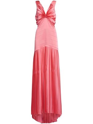 Marni gathered pleated gown - Pink