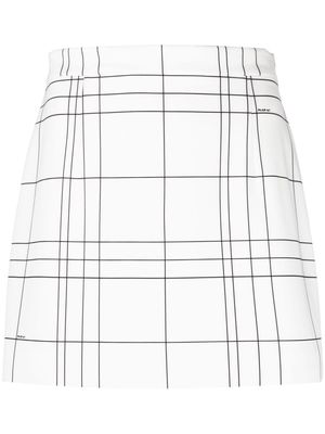 Marni geometric-pattern high-waisted miniskirt - White