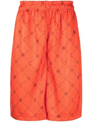 Marni graphic-print lightweight shorts - Orange