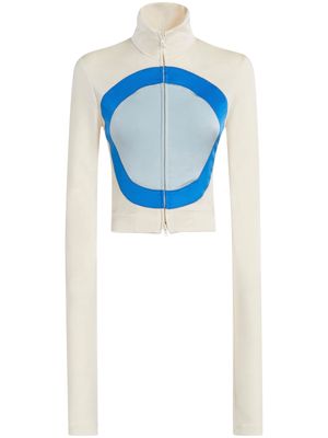 Marni graphic-print zip-up jacket - White