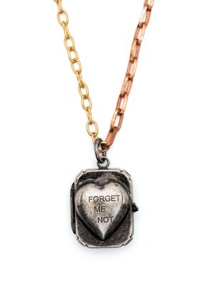 Marni heart-pendant chain-link necklace - Metallic