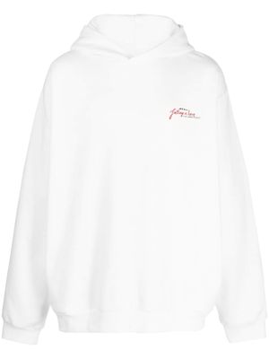 Marni heart-print cotton hoodie - White