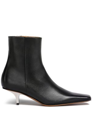 Marni heeled leather ankle boots - Black