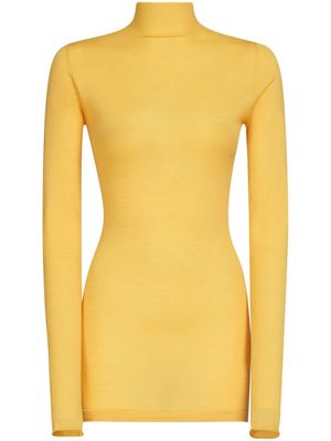 Marni high-neck ribbed jumper - Yellow