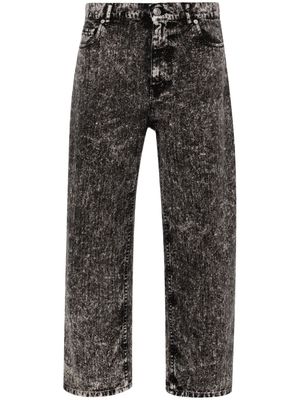 Marni high-rise tapered cropped jeans - Black