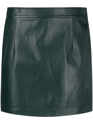 Marni high-waist mini leather skirt - Green