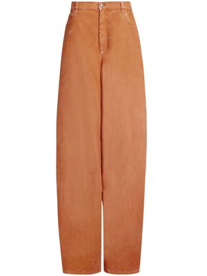 Marni high-waist super-wide-leg trousers - Orange