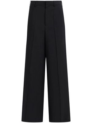Marni high-waisted pressed-crease trousers - Black