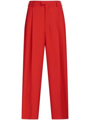 Marni high-waisted virgin wool trousers - Red