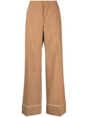 Marni high-waisted wide-leg trousers - Brown