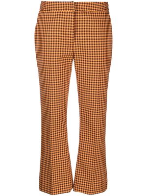 Marni houndstooth cropped trousers - Orange