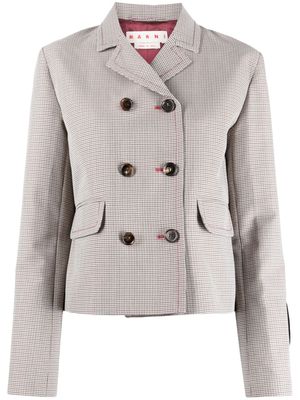 Marni houndstooth-pattern double-breasted blazer - Neutrals