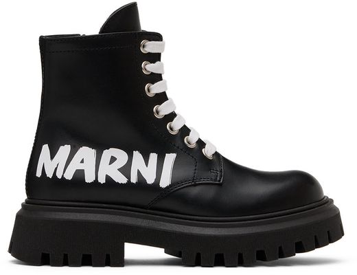 Marni Kids Black Platform Boots