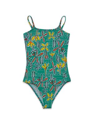 Marni Kids Carioca floral-print swimsuit - Green