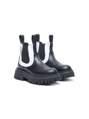 Marni Kids chunky ankle leather boots - Black