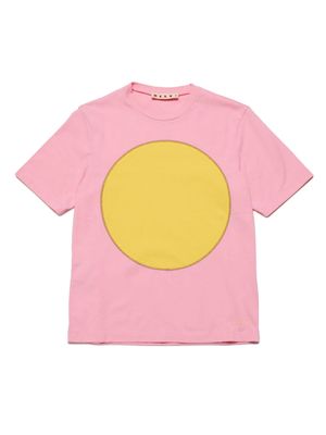 Marni Kids circle-panel jersey T-shirt - Pink