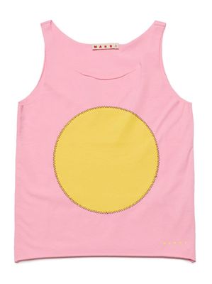 Marni Kids circle-panel jersey tank top - Pink